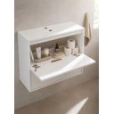Ver imagem 3 de Gabinete para Banheiro 80cm MDF Branco Dubai - On Móveis