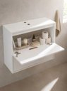 Ver imagem 3 de Gabinete para Banheiro 80cm MDF Branco Dubai - On Móveis