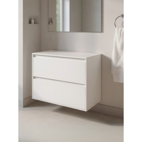 Gabinete para Banheiro 80cm MDF Branco Dubai - On Móveis