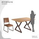 Ver imagem 5 de Conjunto Sala de Jantar Mesa 120x90cm Base Império Tampo MDF Napoli Marrom