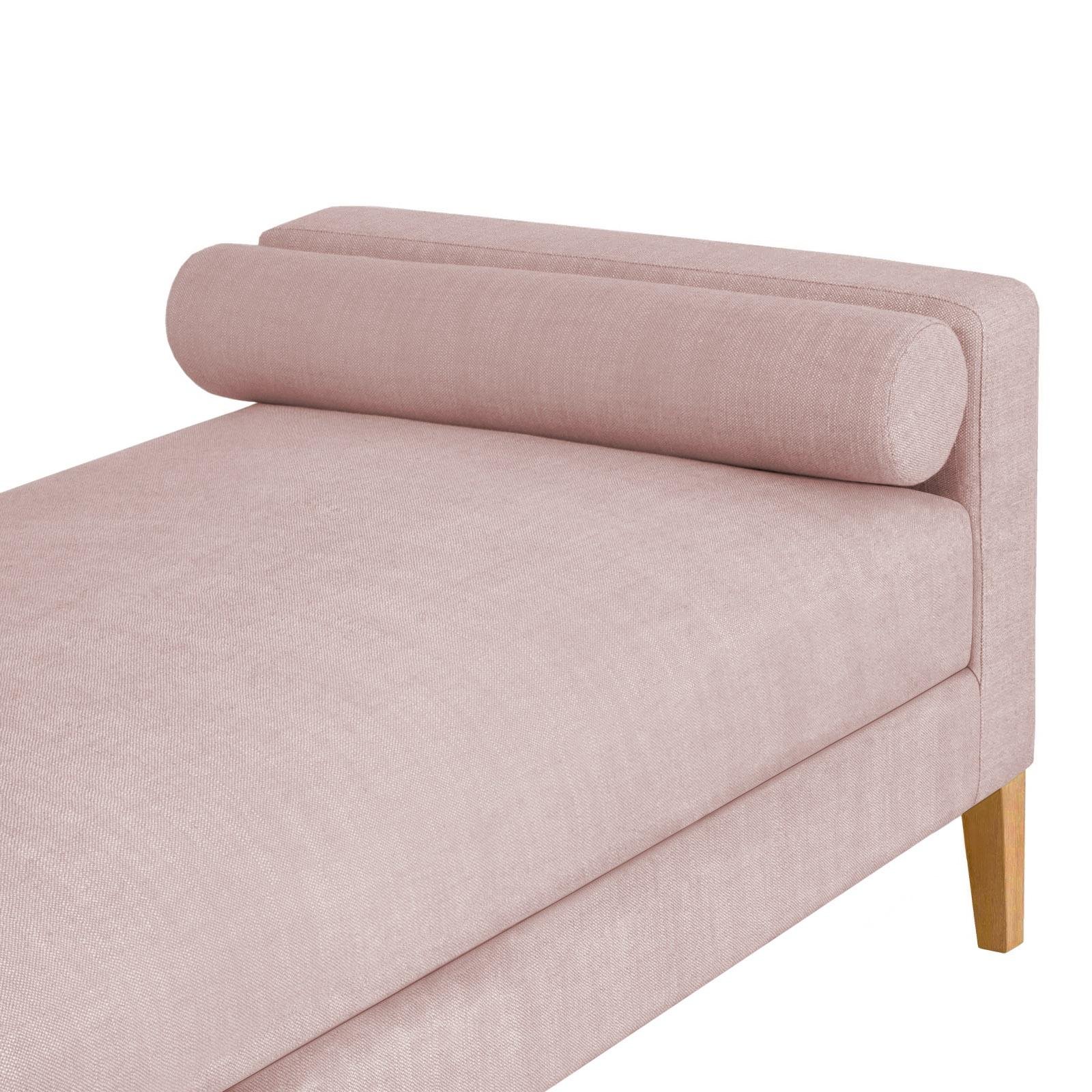 Recamier Berlim 1,20m Suede Rosa Bebe - Inova Decorações - 2