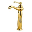 Ver imagem 1 de Torneira Banheiro Dourada Alta Vintage Monocomando Lavabo