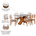 Ver imagem 5 de Conjunto de Mesa Sala de Jantar Tampo com Vidro 1,60m Grécia 6 Cadeiras Santiago Dobuê Madeirado