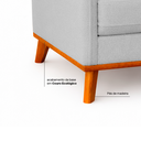 Ver imagem 7 de Kit Petiz Sofá 2 Lugares + Poltrona Orgânica Bouclé Cinza Living Sala Recepção