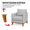 Ver mais imagens de Kit Petiz Sofá 2 Lugares + Poltrona Orgânica Bouclé Cinza Living Sala Recepção