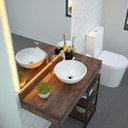 Ver imagem 1 de Kit 3 Cubas de Apoio para Banheiro R30w Redonda Compace