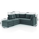 Ver imagem 6 de Sofá de Canto com Puff Monte do Seu Jeito Benfica Veludo Luizzi