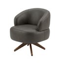 Ver imagem 1 de Poltrona Decorativa Chair Corano Premium Dark Brown Giratória Sala Dekorien