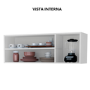 Ver imagem 2 de Armário Suspenso Multiuso 3 Portas - Ipê Off White