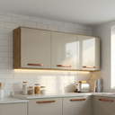 Ver imagem 1 de Armário Suspenso Multiuso 3 Portas - Ipê Off White