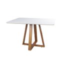 Ver imagem 1 de Mesa de Jantar Tampo de Vidro 120cm Off White Luna
