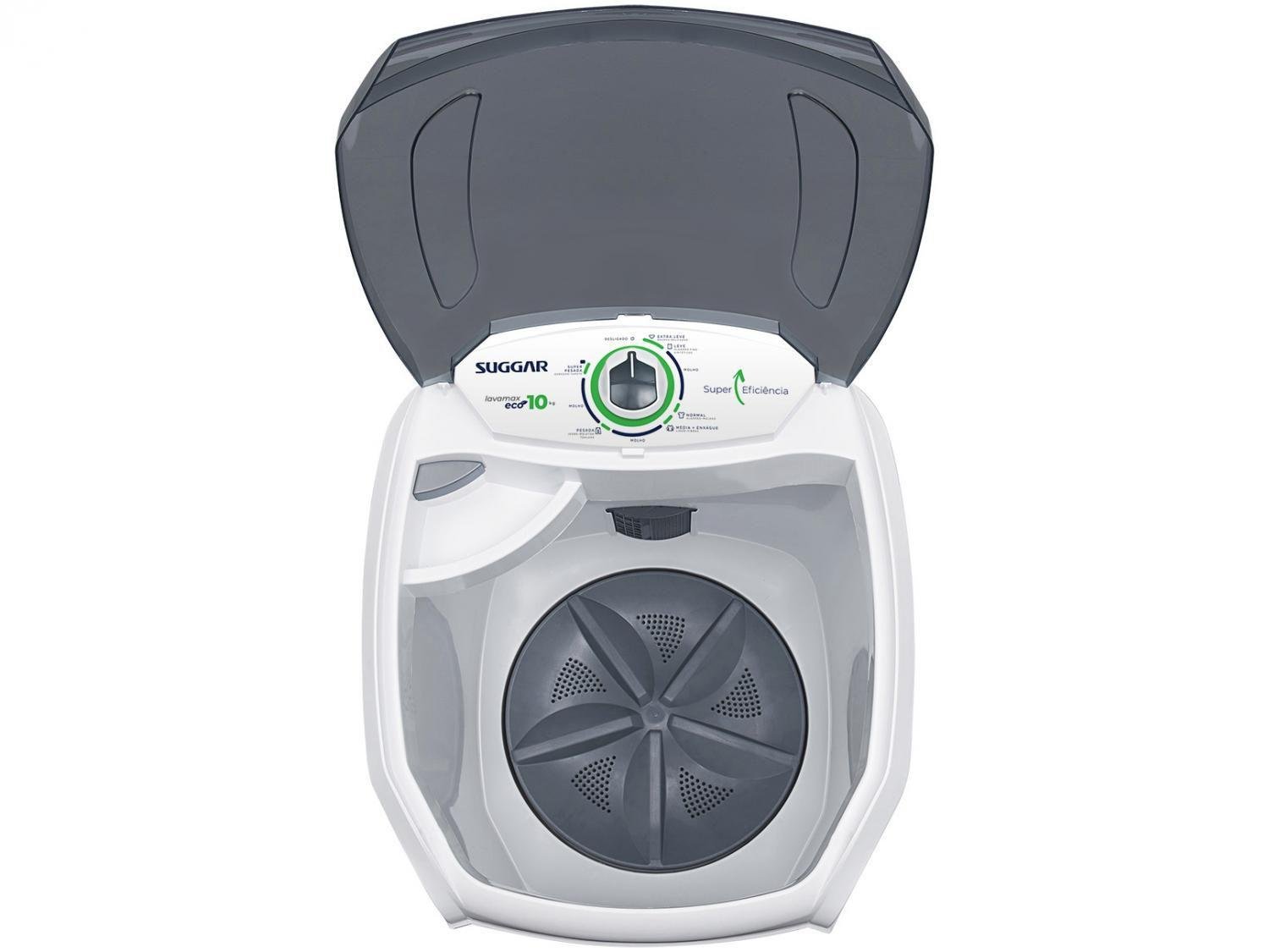 Tanquinho 10Kg Suggar Lavamax Eco Desligamento Automático Timer Filtro Cata-Fiapos Branco 127v - 4