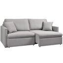 Ver mais imagens de Sofá 2 Lugares Retrátil Reclinável para Sala de Estar 140cm Send K01 Linho Soft Cinza - Lyam
