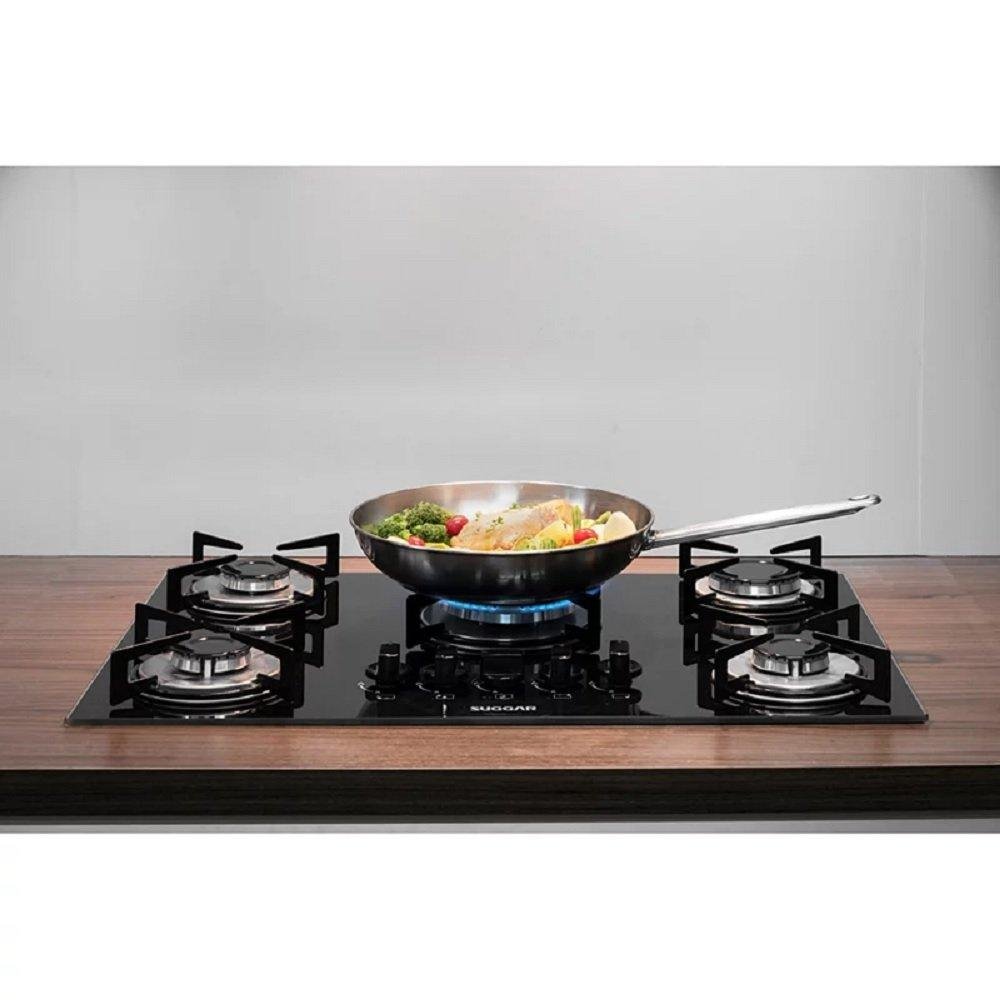 Cooktop a Gás Suggar 5 Queimadores Vidro Preto Bivolt - 3