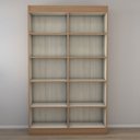 Ver imagem 5 de Armário Multiuso Albuquerque 4 Portas 8 Prateleiras Off White/nogueira - Panorama Móveis