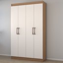 Ver imagem 6 de Armário Multiuso Albuquerque 4 Portas 8 Prateleiras Off White/nogueira - Panorama Móveis