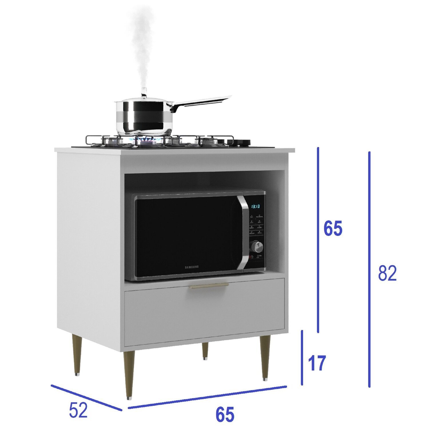 Balcão Cooktop 4 Bocas 60 Cm Pérola - 3