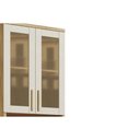 Ver imagem 3 de Cristaleira de Cozinha Paneleiro Riesling C/ 4 Portas (2 Reflectas) e 1 Nicho P/ Forno 70cm Amendoa/