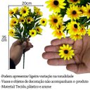 Ver imagem 2 de 6 Flores Girassol Artificial Amarelo Decoração Barata Realista Grande Qualidade Premium