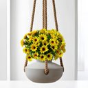 Ver imagem 6 de 6 Flores Girassol Artificial Amarelo Decoração Barata Realista Grande Qualidade Premium