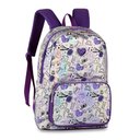 Ver imagem 1 de MOCHILA ESCOLAR HOLOGRÁFICA BOLSA MENINA ADOLESCENTE GIRL POWER - Lilás