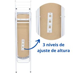 Tábua de Passar Roupa Dobrável e Regulável Reforçada Jaddi - 5