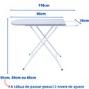 Ver imagem 3 de Tábua de Passar Roupa Dobrável e Regulável Reforçada Jaddi