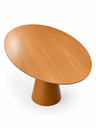 Ver imagem 3 de Mesa de Jantar Oval 140x90cm em Freijó Melamínico - Base Cone