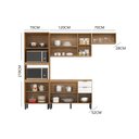 Ver imagem 4 de Cozinha Modulada 5peças C/ Paneleiro Torre Quente Duplo Firenze-amêndola Touch/branco Demóbile