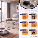 Ver imagem 3 de Sofá Veneza 2,00m Retrátil Reclinável Bege USB e Porta Copos - King House