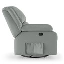 Ver imagem 7 de Poltrona do Papai Reclinável Pietra Glider Giratória Massagem Fh9 Pu Cinza - Mpozenato
