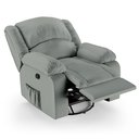 Ver imagem 1 de Poltrona do Papai Reclinável Pietra Glider Giratória Massagem Fh9 Pu Cinza - Mpozenato