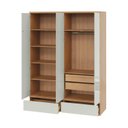 Ver imagem 2 de Guarda-Roupa 180 cm com 4 Portas Quarto Off White/Freijo