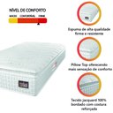 Ver imagem 3 de Colchão Solteiro Espuma D33 Vangogh Pillow Top 88x188x29cm Branco Hellen