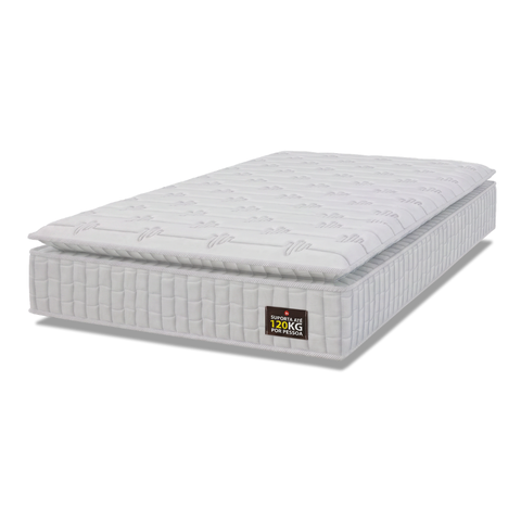 Colchão Solteiro Espuma D33 Vangogh Pillow Top 88x188x29cm Branco Hellen