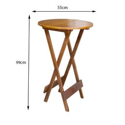 Conjunto de Mesa Bistrô de Madeira com 4 Cadeiras Dobravel Ideal para Bar e Restaurante Mel - 3