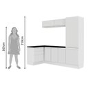 Ver imagem 5 de Kit Área de Serviço Madesa Acordes 100% Mdf com Armário, Gaveteiro e Balcão - Portas Branco