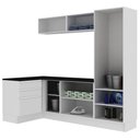 Ver imagem 4 de Kit Área de Serviço Madesa Acordes 100% Mdf com Armário, Gaveteiro e Balcão - Portas Branco