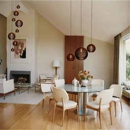 Conjunto Lustres para Sala de Estar e Sala de Jantar Mix - Marrom - 4