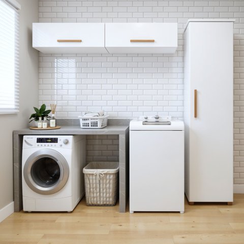 Lavanderia Modulada 1 Armário Multiuso e 2 Armários Aéreo Uberaba