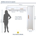 Ver imagem 3 de Lavanderia Modulada 1 Armário Multiuso e 2 Armários Aéreo Uberaba