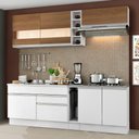 Ver imagem 1 de Armário de Cozinha Completa 220cm Branco/Branco/Rustic Parma Madesa 02