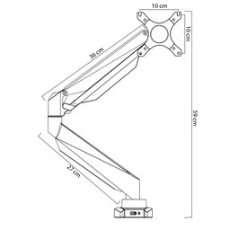 Suporte para Monitor Articulado Elements Armstrong Duo White - 5