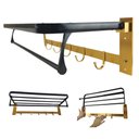 Ver imagem 1 de Toalheiro Roupa Varal Porta Toalha Prateleira Gancho Pousada Hotel Casa Lavanderia Banheiro