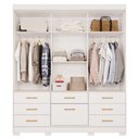 Ver imagem 4 de Guarda Roupa Lais 3 Portas de Correr 7 Gavetas MDF
