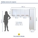 Ver imagem 3 de Lavanderia Modulada 1 Armário Multiuso e Armário Aéreo Guarulhos