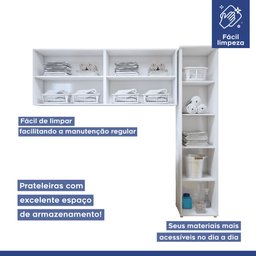 Lavanderia Modulada 1 Armário Multiuso e Armário Aéreo Guarulhos - 9