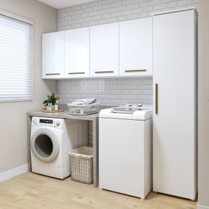 Lavanderia Modulada 1 Armário Multiuso e Armário Aéreo Guarulhos