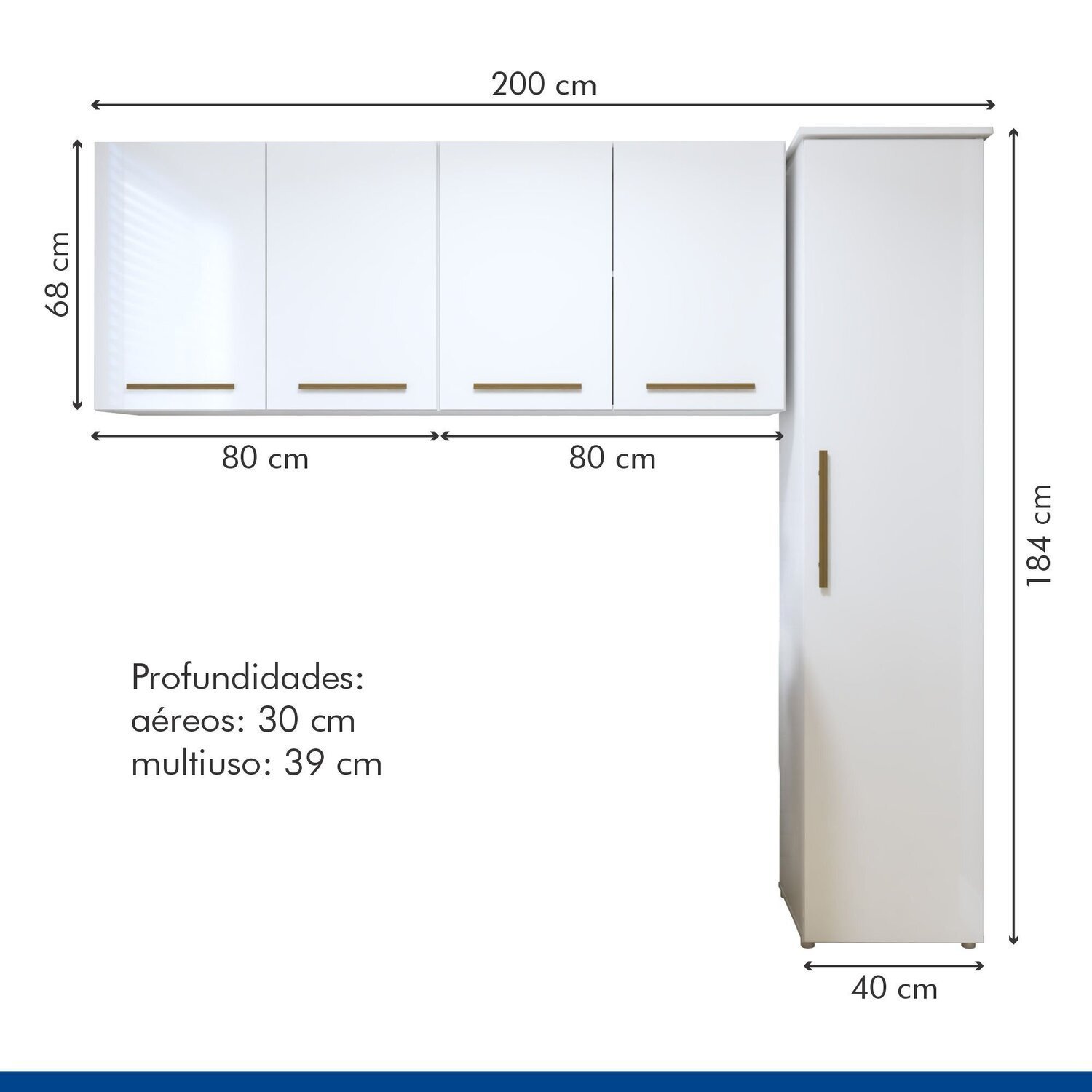 Lavanderia Modulada 1 Armário Multiuso e Armário Aéreo Guarulhos - 9