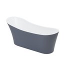 Ver imagem 1 de Banheira Freestanding Imersão Acrílico 165 Cm Azurita Pingoo.casa - Cinza